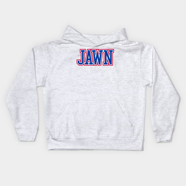 Jawn Philadelphia Basketball Sports Philly Kids Hoodie by JRoseGraphics